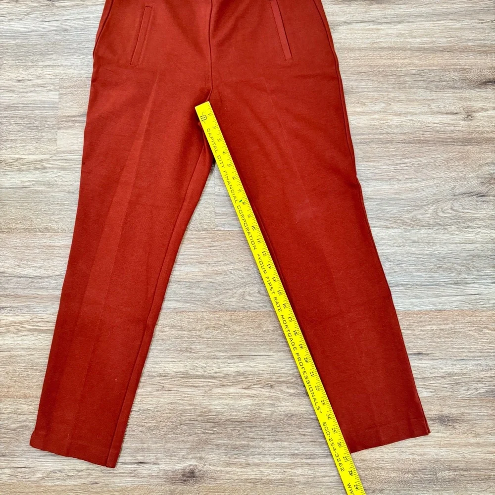 Chico’s Women’s Rust Brown Stretch Skinny Straight Ankle Pant Pockets 0.5 US S/6